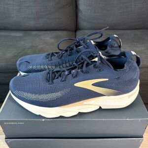 Brooks Glycerin Flex Navy Blue White Athletic Running Shoes Mens Size 14